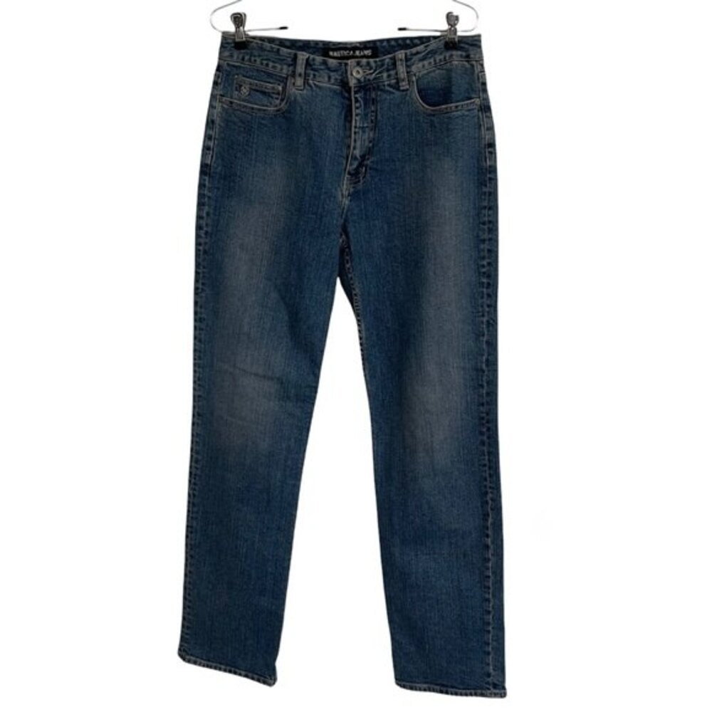 Vintage 90s Nautica Classic Straight Jeans Blue Denim Mid-Rise Medium Wash Sz 6